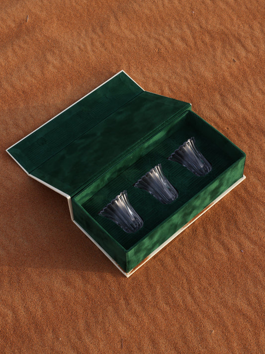 Glass Cup Box- Beige